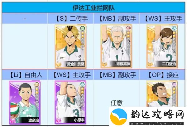 排球少年新的征程阵容怎么搭配