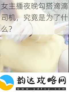 女主播夜晚勾搭滴滴司机-究竟是为了什么