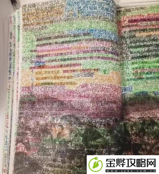 女生密密麻麻的“全损课本”红了-老师:自我感动