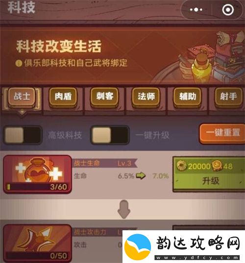 咸鱼之王俱乐部科技怎么加点-咸鱼之王俱乐部科技加点推荐攻略