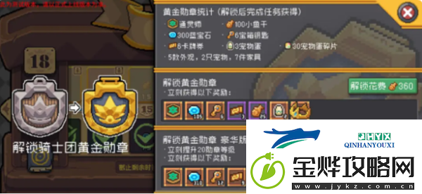 元气骑士前传黄金勋章是永久的吗
