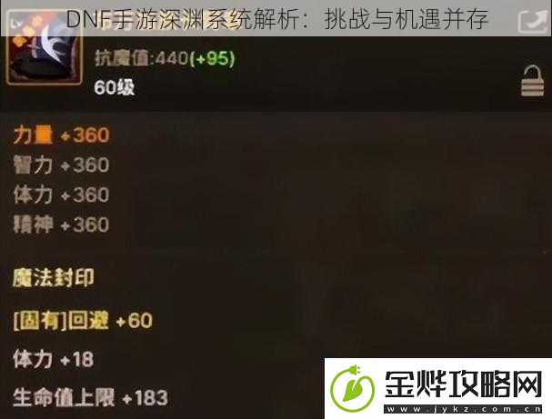 DNF手游深渊系统解析:挑战与机遇并存